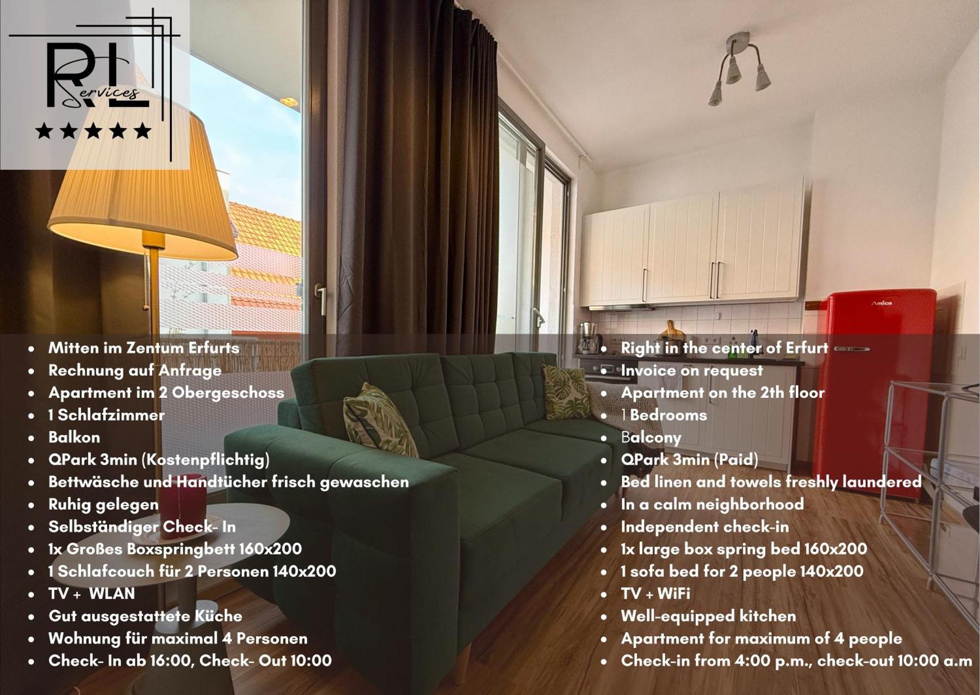 Balkon, Zentral, Modern, Erfurt City Exterior photo